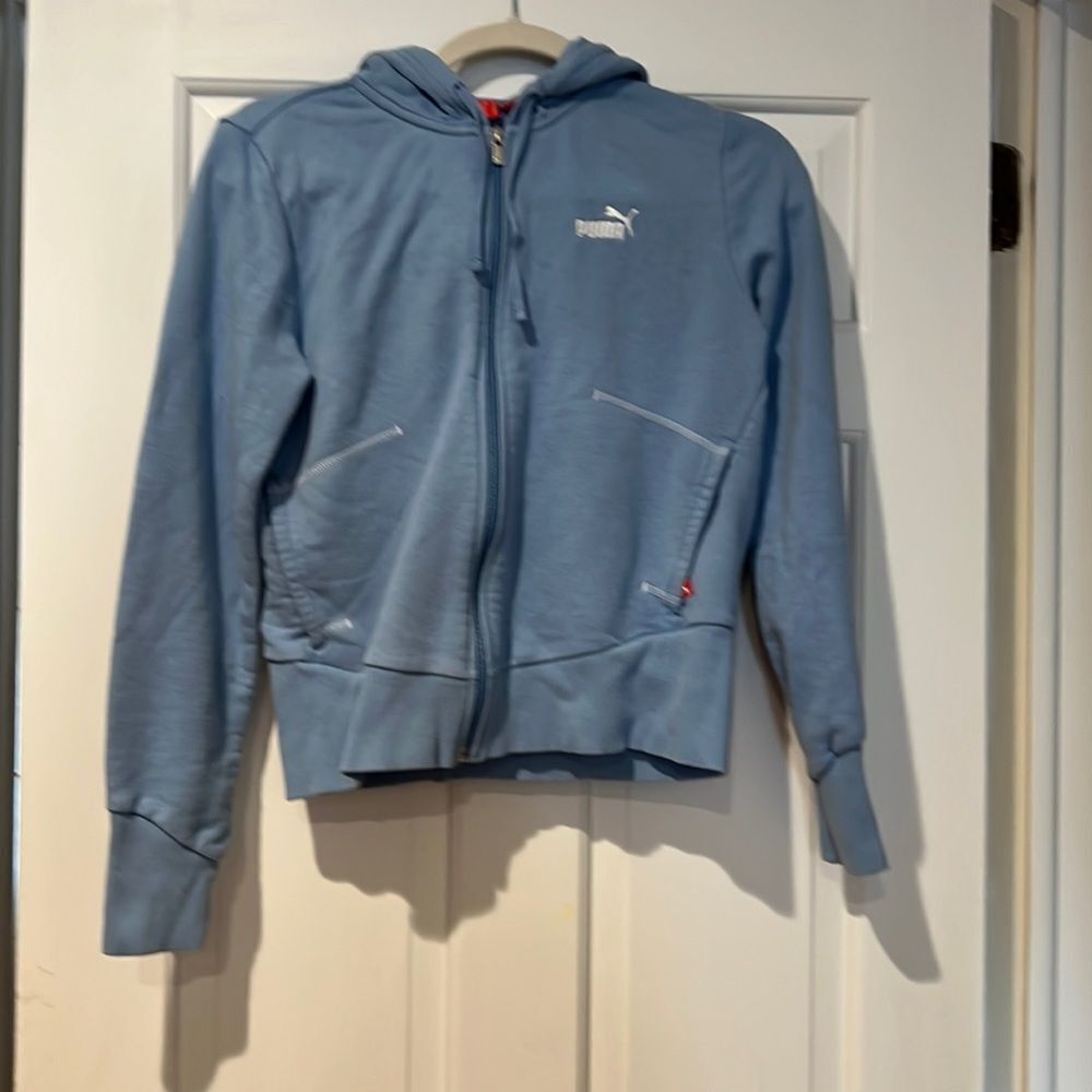 Vintage Puma Cropped hooded sweatshirt